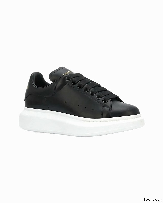 McQueen thick-soled casual style black shoes